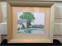 Early Paul Kettlewell painting, framed under