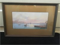 Small framed watercolor, early 20th century,