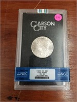 1883 CARSON CITY SILVER DOLLAR MS 63 GRADED