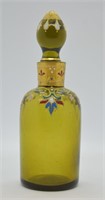 Antique Moser Glass Enameled & Gilt Perfume Bottle