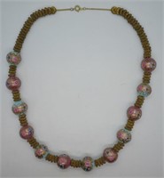 ca. 1940's Hand Made Austrian Glass Bead Necklace