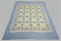 Vintage Hand-sewn Double-band Quilt