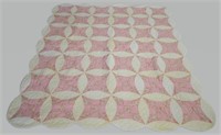Vintage Hand-sewn Double-band Pattern Quilt