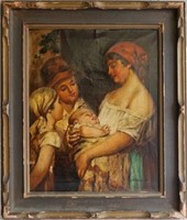 John Markey Robinson Mother w/ Children O/C