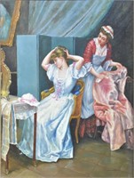 Victorian Lady at Dressing Vanity O/B Moodey