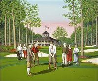 H. Hargrove Golf Game Scene Serigraph