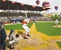 H. Hargrove Baseball Game Serigraph