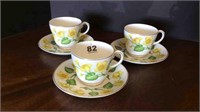 3 MATCHING WEDGWOOD CUPS AND SAUCERS