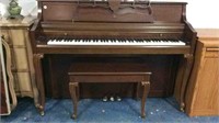 RUDOLPH WURLITZER APARTMENT SIZE PIANO WITH