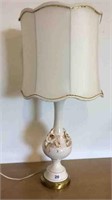 VINTAGE CHINA TABLE LAMP WITH SHADE