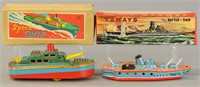 TWO BOXED JAPANESE BOATS - MODERN TOYS