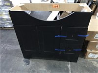 Espresso Euro Style Vanity Cabinet