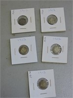 5  - 1912  - 5 Cent Coins