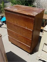 Vintage Wooden Four Drawer Dresser