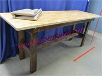 well made work bench (2ft wide x 6ft long)