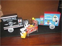 Vintage Warner Bros Tin Trucks, Hallmark Keepsake