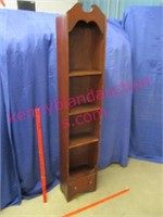 vintage skinny tall pine shelf (5.5ft tall x 13in)