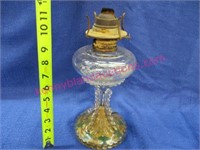 antique 10in oil lamp (reverse painted base)