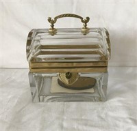 Crystal Treasure Chest Jewelry Box with Key