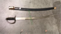 Vintage sword and scabbard, about 36 inches