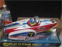 Vintage Great Flying Boat Tin Friction Toy