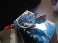 Vintage Avion Aircraft Plane Tin Toy Clockwork