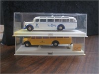 Two Vintage Brekina Toy Mercedes Buses 1/87 Scale