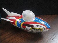 VINTAGE 1970s TORPEDO BOAT FRICTION TOY MADE IN