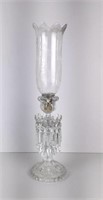 Tall crystal candle holder with shade