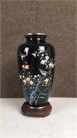 Inlaid Japanese vase made in Japan