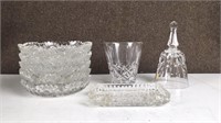 Small lot of cut crystal dishes