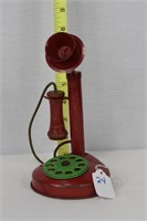 EARLY TIN CANDLESTICK PHONE W/ RINGER