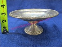 rogers 3in tall sterling weighted dish