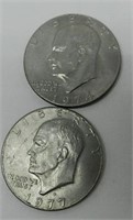 1974 & 1977 Eisenhower Dollars