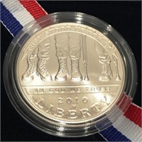 2010 AMERICA VETERANS DISABLE FOR LIFE SILVER $1