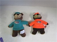 (2) plush A & W bears 1997 & 1998 (orange 1 needs