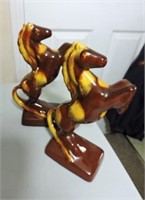 2 Ceramic Horses, 9.5" T