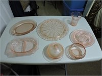 Depression Glass, Cake Plate, Butter Dish, etc.