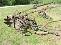 Antique Plow with Steel Wheels