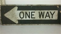 Vintage one way sign