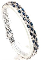 Jewelry Sterling Silver Sapphire Stauer Bracelet
