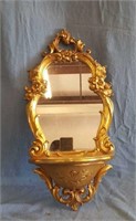 Ornate Framed Mirror with Shelf
