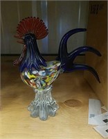 Heavy Glass Rooster