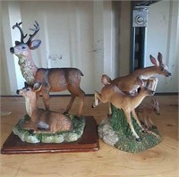 (2) Deer Figurines