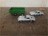 (2) 63 Corvettes & John Deere Trailer