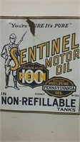 Sentinel motor oil sign