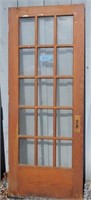 15 pane glass door