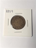 1859 Canadian Large Penny (Pre Confederation)