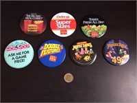 Vintage McDonalds Large Buttons