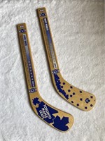 2 Vintage Maple Leafs Mini Sticks